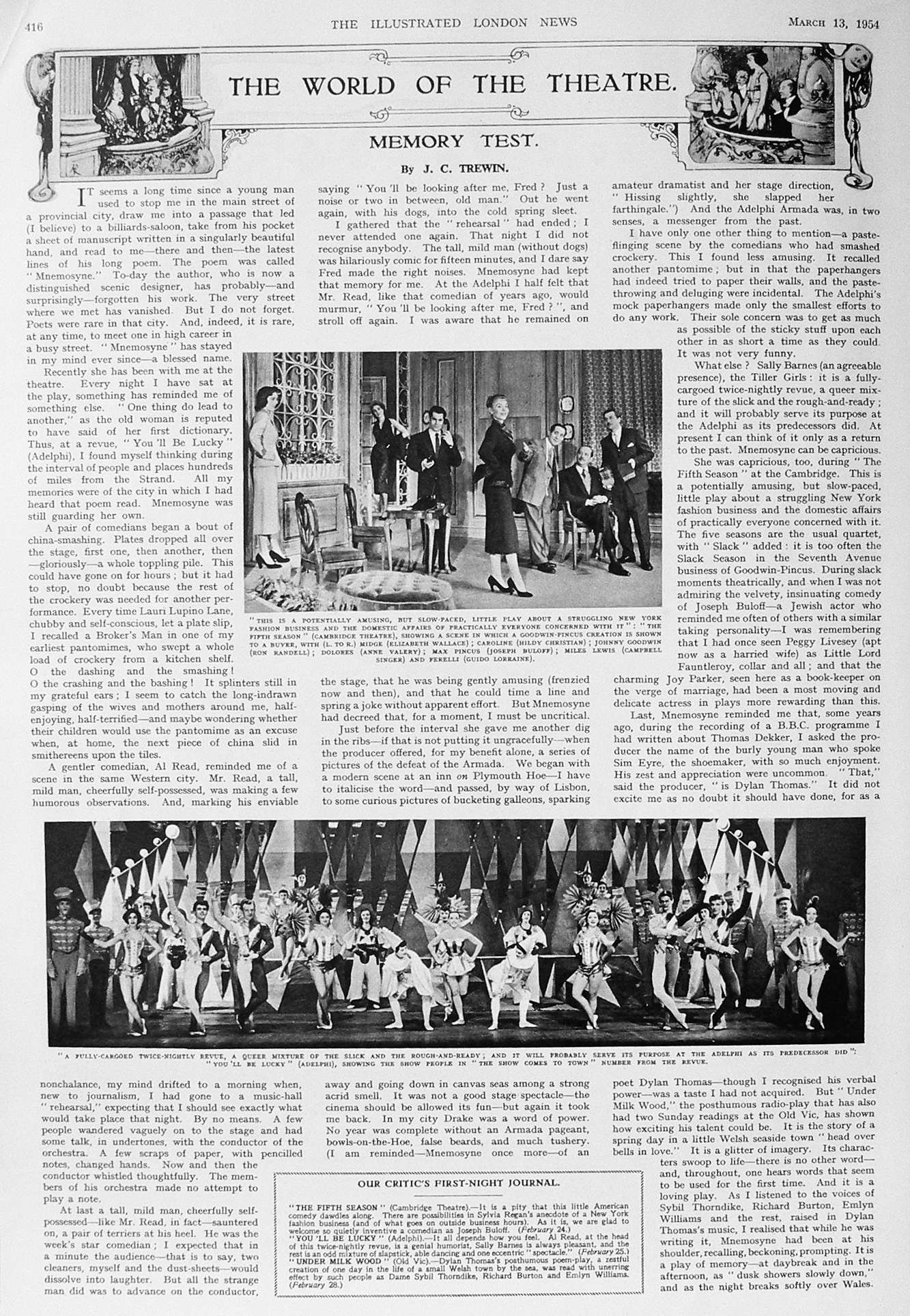 world of the theatre mar 13 1954